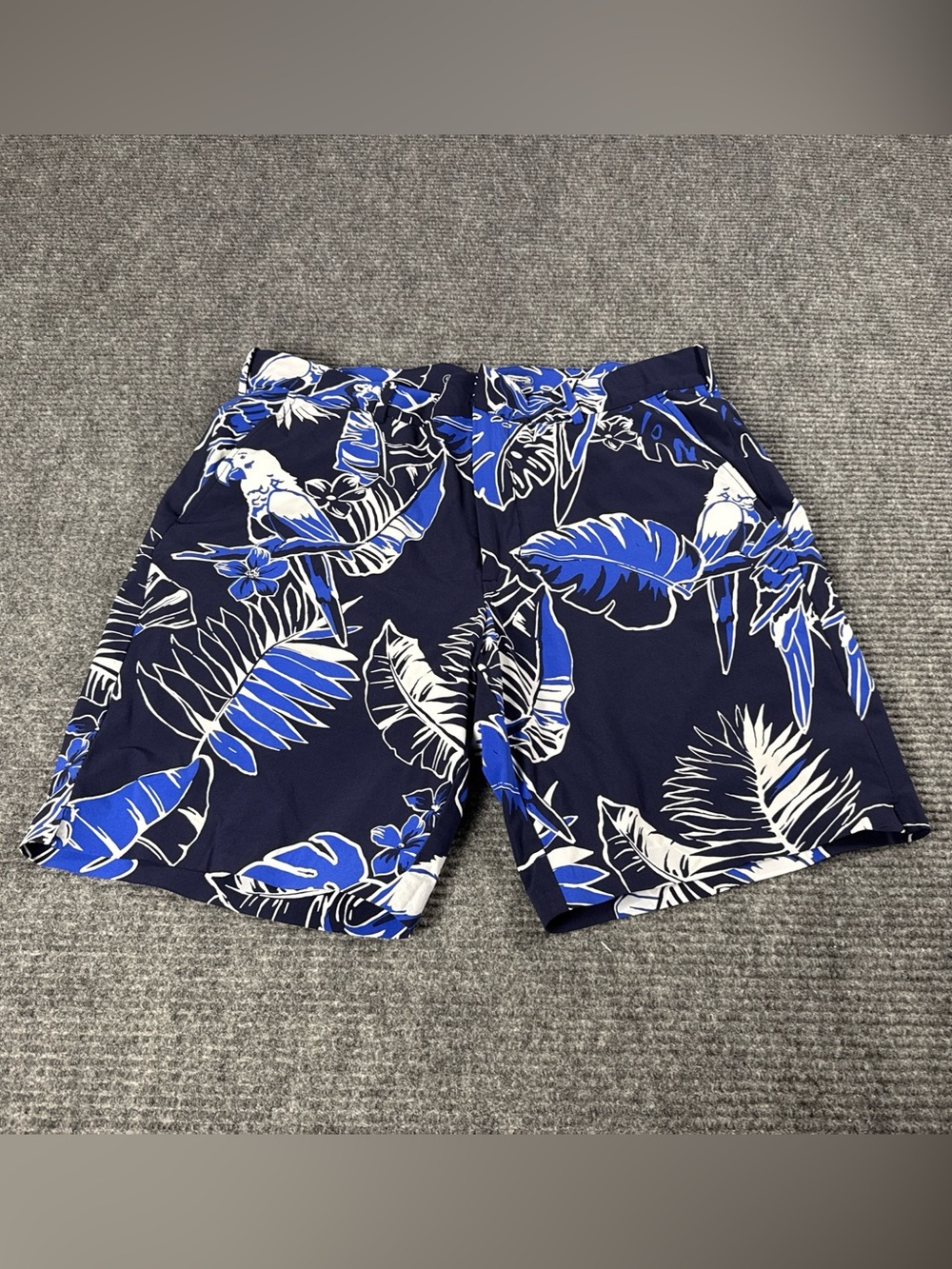 Polo Golf Ralph Lauren Men's Navy Blue Shorts Classic Fit Stretch Floral Sz 35